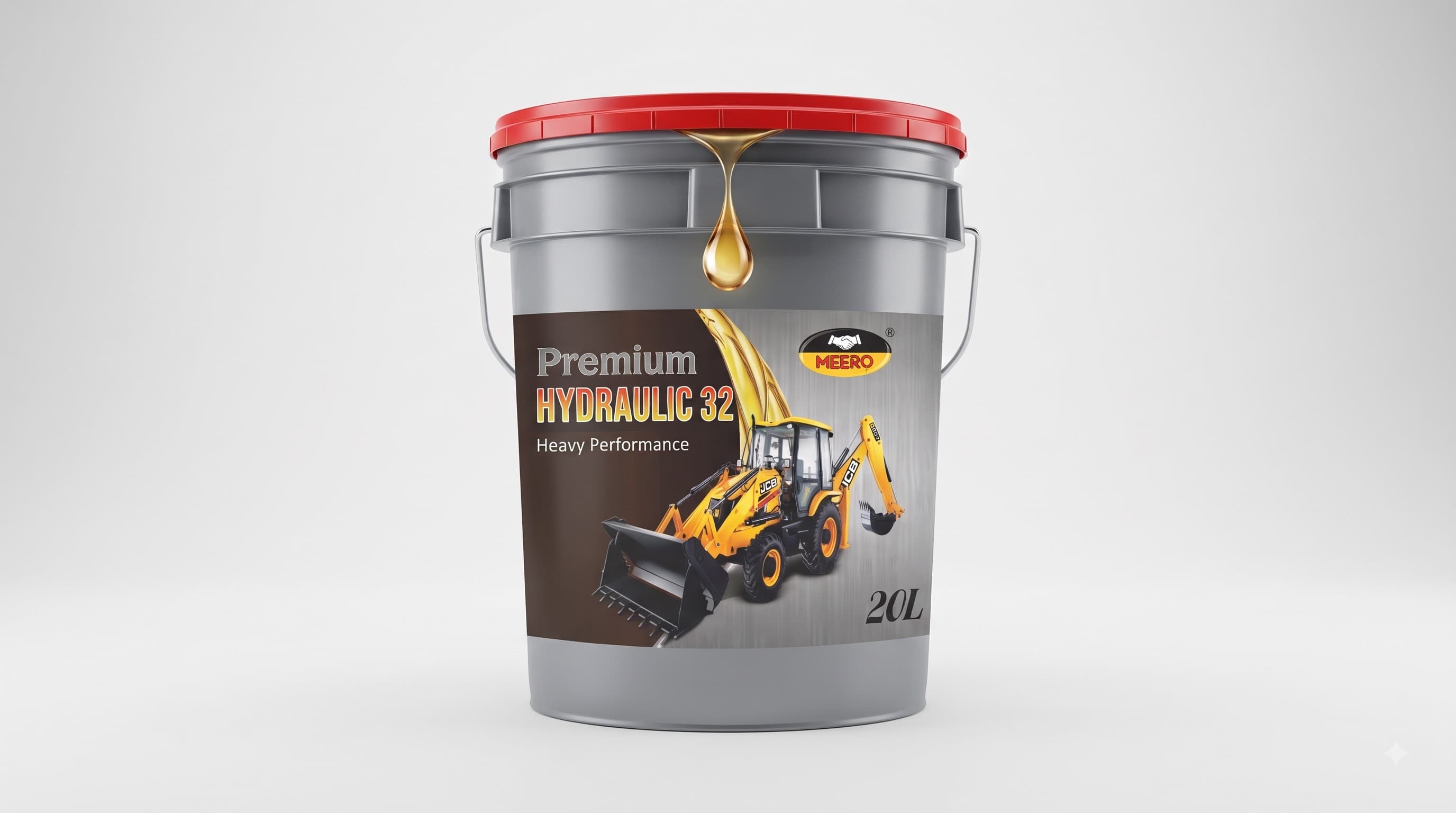 MEERO Premium Hydraulic 32, a lighter ISO VG 32 hydraulic oil for circuits specifying a lower-viscosity fluid. 20 L pack.
