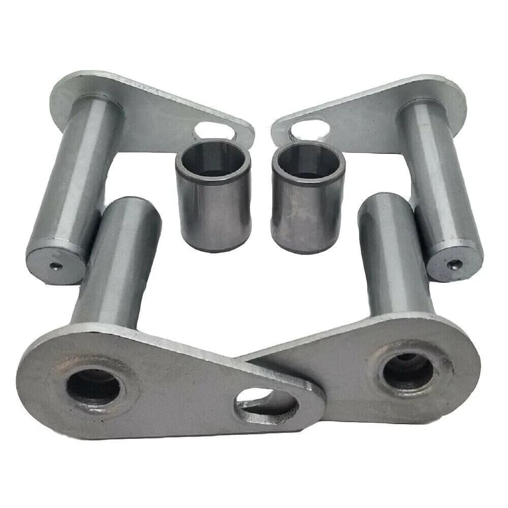 Bucket Pin & Bush Set — pivot pins and their matching bushings for a loader bucket linkage, replaced together as the linkage wears.